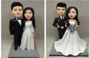 Personalized Wedding Bobblehead add character to your wedding decorations.